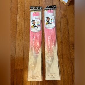 (2) Spetra Brand Pre-Stretched EZBRAID Platinum 26’’ Color: Both Pink Fade White